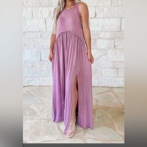 Women's Mauve Split-Front Dress